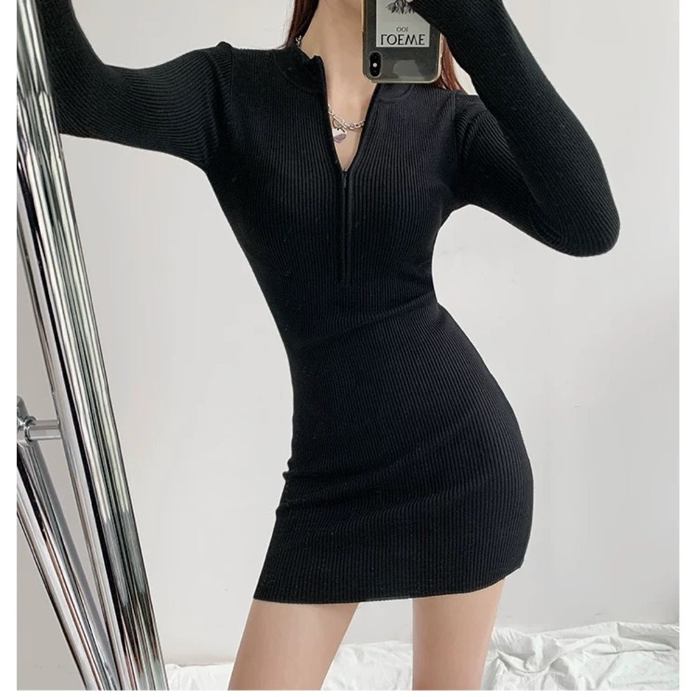 Urban Outfitters Black Long Sleeve Dress
